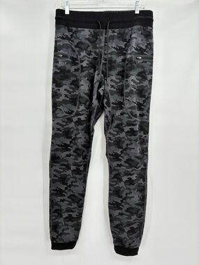 BYLT Men’s Camo Cargo Elite Jogger Pants Gray Black Large Excellent!